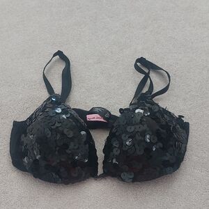 Victoria's Secret Black Sequin Bra